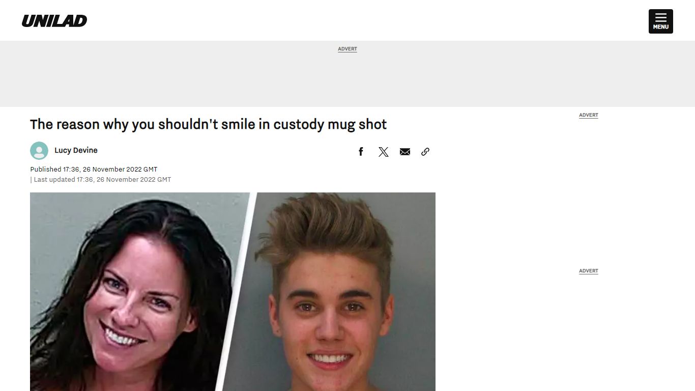 The reason why you shouldn't smile in custody mug shot - UNILAD